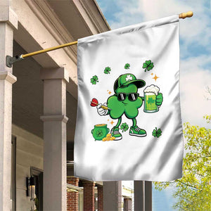 St Patricks Day Shamrock Darts And Beer Lover Gift Garden Flag TS12 Print Your Wear