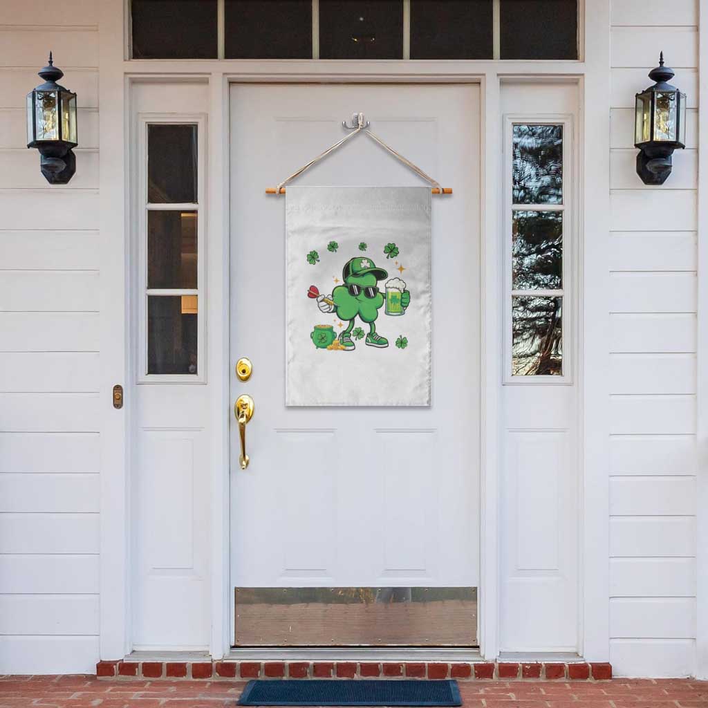St Patricks Day Shamrock Darts And Beer Lover Gift Garden Flag TS12 Print Your Wear
