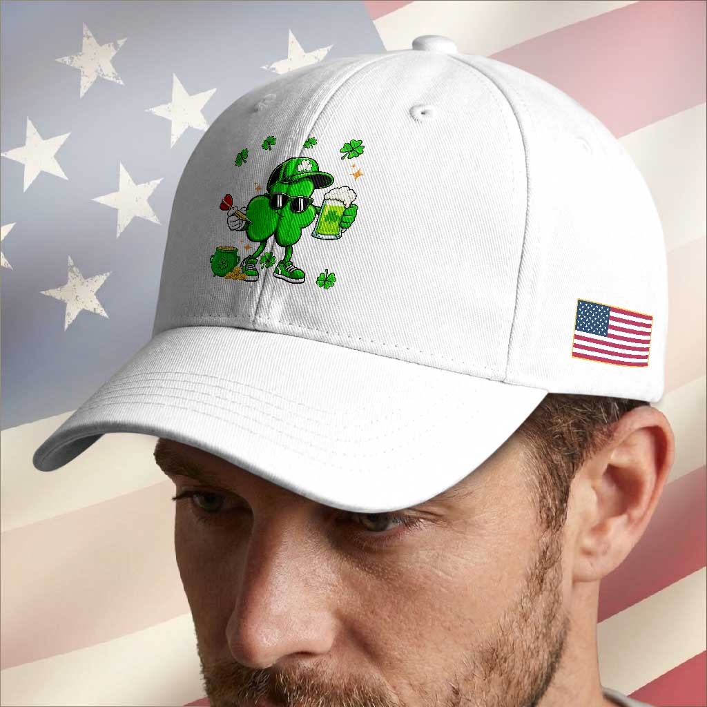 St Patricks Day Shamrock Darts And Beer Lover Gift Baseball Cap TS12 Print Your Wear