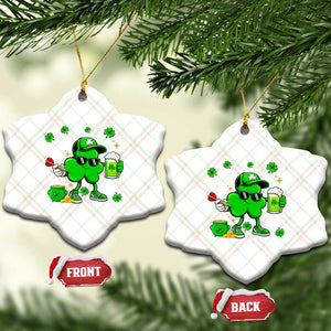St Patricks Day Shamrock Darts And Beer Lover Gift Ceramic Ornament TS12 Print Your Wear