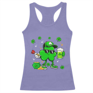 St Patricks Day Shamrock Darts And Beer Lover Gift Racerback Tank Top TS12 Violet Print Your Wear