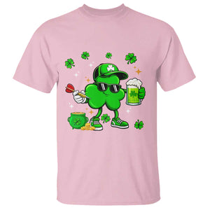 St Patricks Day Shamrock Darts And Beer Lover Gift T Shirt TS12 Light Pink Print Your Wear
