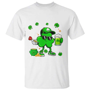 St Patricks Day Shamrock Darts And Beer Lover Gift T Shirt TS12 White Print Your Wear