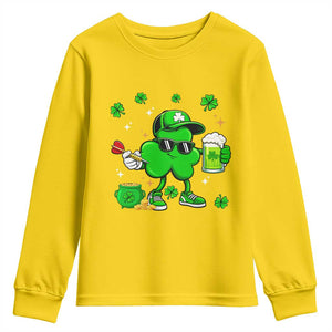 St Patricks Day Shamrock Darts And Beer Lover Gift Youth Sweatshirt TS12 Daisy Print Your Wear