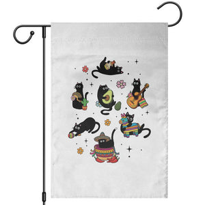 Funny Black Cat Lover Cinco De Mayo Garden Flag Mexican Fiesta Gift TS12 White Print Your Wear
