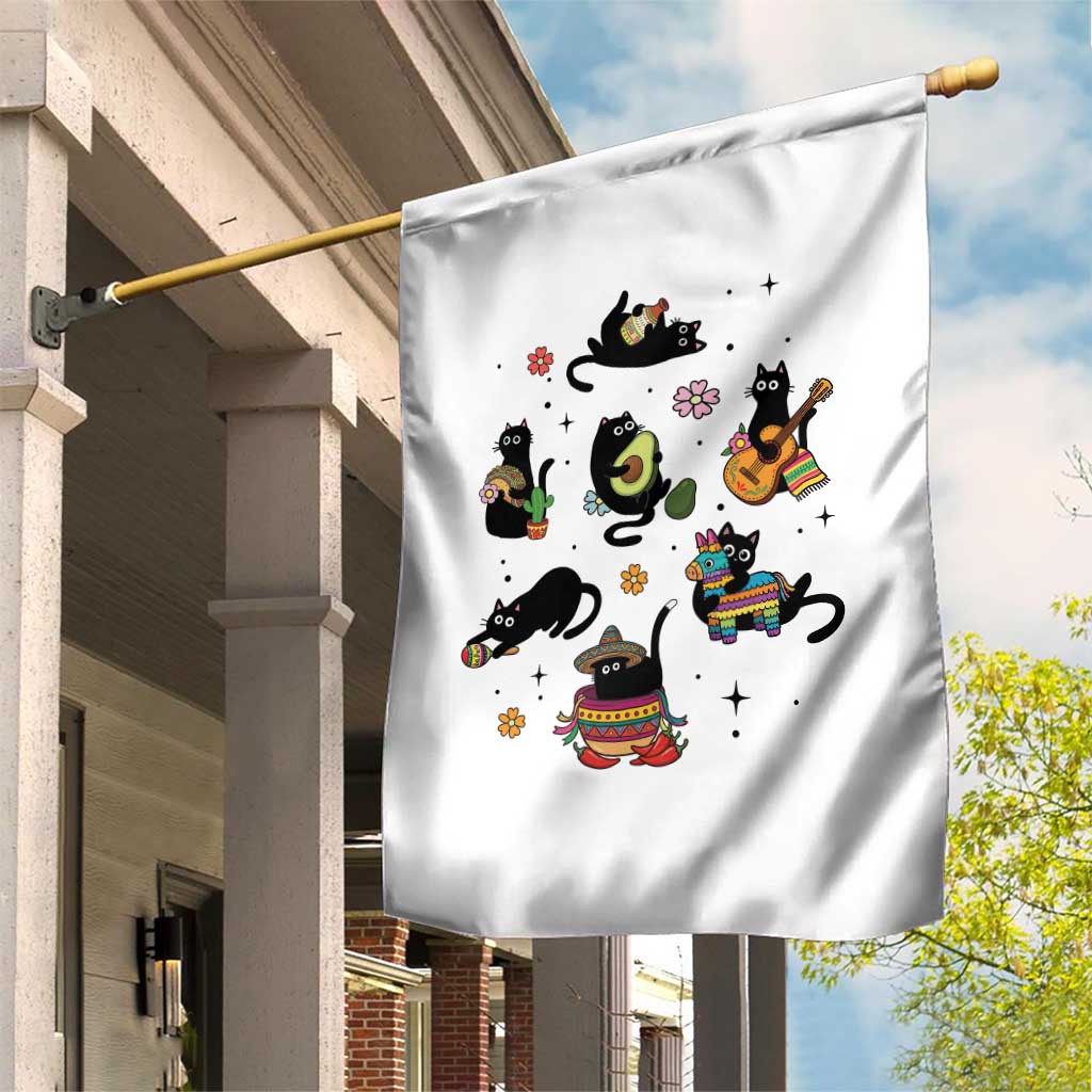 Funny Black Cat Lover Cinco De Mayo Garden Flag Mexican Fiesta Gift TS12 Print Your Wear