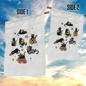 Funny Black Cat Lover Cinco De Mayo Garden Flag Mexican Fiesta Gift TS12 Print Your Wear
