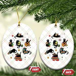 Funny Black Cat Lover Cinco De Mayo Ceramic Ornament Mexican Fiesta Gift TS12 Print Your Wear