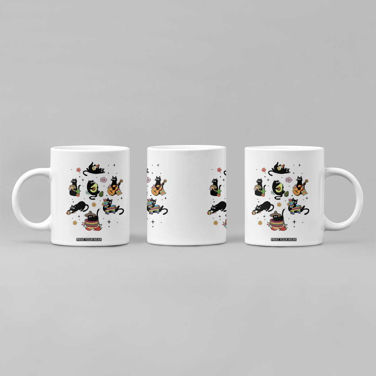 Funny Black Cat Lover Cinco De Mayo Coffee Mug Mexican Fiesta Gift TS12 Print Your Wear