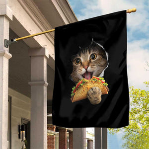 Funny Cat Eating Taco Garden Flag Mexican Food Lover Gift TS12 Print Your Wear