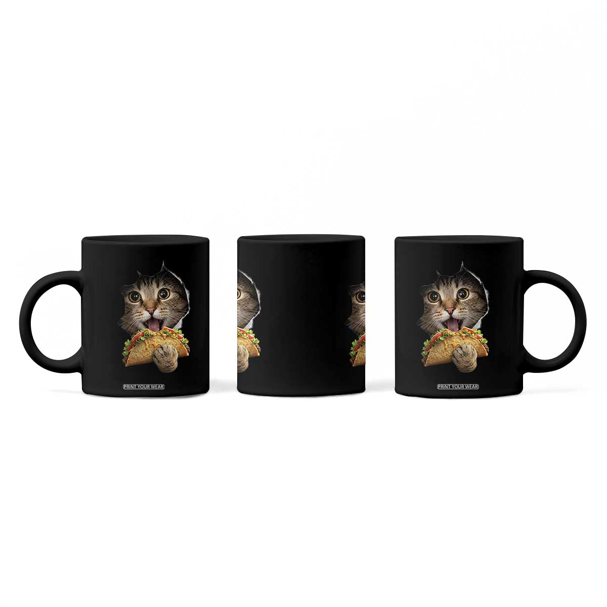 Funny Cat Eating Taco Coffee Mug Mexican Food Lover Gift TS12 Print Your Wear