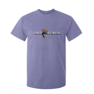 Funny Cinco De Meow T Shirt For Kid Cute Black Cat Eating Taco TS12 Violet Print Your Wear