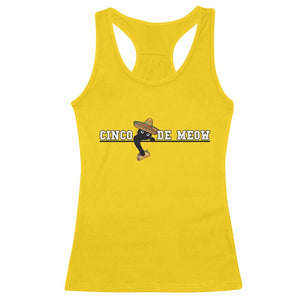 Funny Cinco De Meow Racerback Tank Top Cute Black Cat Eating Taco TS12 Daisy Print Your Wear