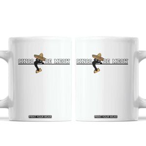 Funny Cinco De Meow Coffee Mug Cute Black Cat Eating Taco TS12 White Print Your Wear