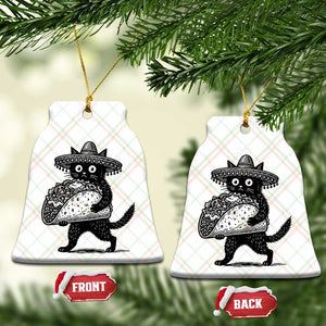 Funny Cinco De Mayo Black Cat With Taco Ceramic Ornament Mexican Food Gift TS12 Print Your Wear