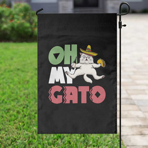 Funny Cinco De Mayo Drunk Cat Garden Flag Oh My Gato TS12 Print Your Wear