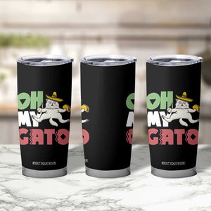 Funny Cinco De Mayo Drunk Cat Tumbler Cup Oh My Gato TS12 Print Your Wear