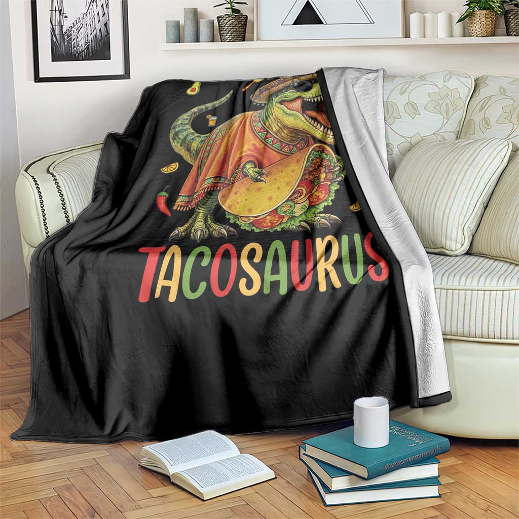 Cinco De Mayo Tacosaurus Throw Blanket Funny Dinosaur Taco Lover Gift TS12 Print Your Wear