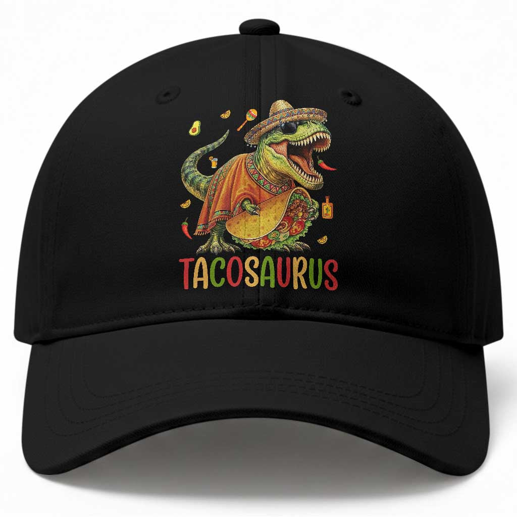 Cinco De Mayo Tacosaurus Baseball Cap Funny Dinosaur Taco Lover Gift TS12 Print Your Wear