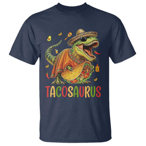 Cinco De Mayo Tacosaurus T Shirt Funny Dinosaur Taco Lover Gift TS12 Navy Print Your Wear