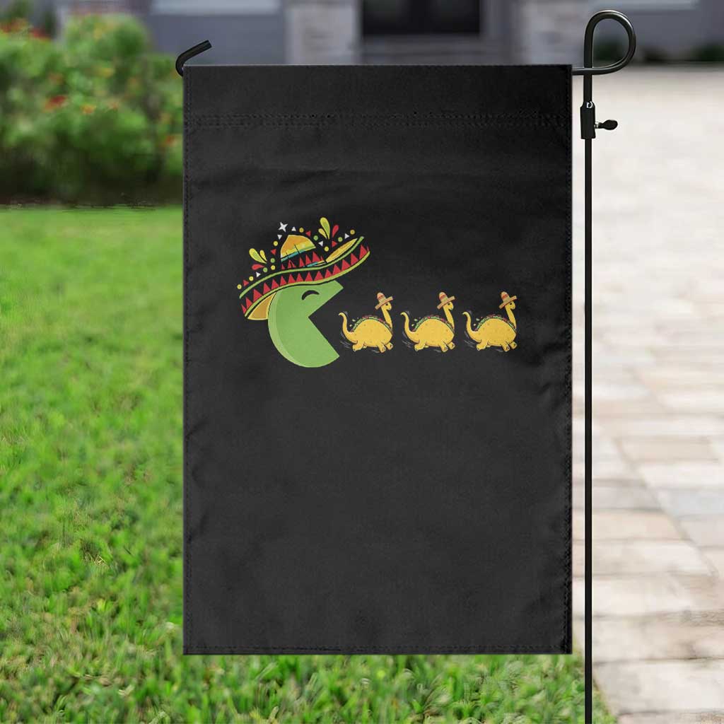 Funny Retro Game Tacosaurus Garden Flag Cinco De Mayo Taco Lover Gift TS12 Print Your Wear