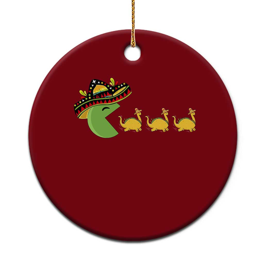 Funny Retro Game Tacosaurus Ceramic Ornament Cinco De Mayo Taco Lover Gift TS12 1pc Red Print Your Wear