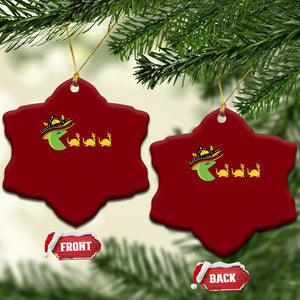 Funny Retro Game Tacosaurus Ceramic Ornament Cinco De Mayo Taco Lover Gift TS12 Print Your Wear