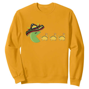 Funny Retro Game Tacosaurus Sweatshirt Cinco De Mayo Taco Lover Gift TS12 Gold Print Your Wear