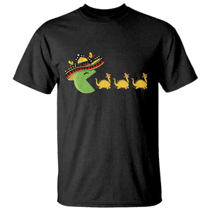 Funny Retro Game Tacosaurus T Shirt Cinco De Mayo Taco Lover Gift TS12 Black Print Your Wear