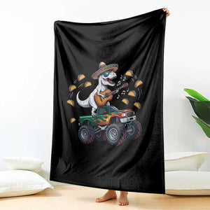 Funny Cinco De Mayo Dinosaur Monster Truck Throw Blanket Taco Lover Gift TS12 Print Your Wear