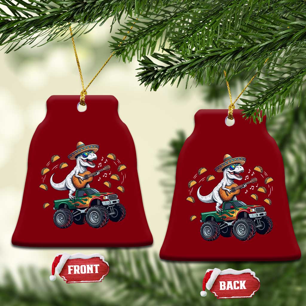 Funny Cinco De Mayo Dinosaur Monster Truck Ceramic Ornament Taco Lover Gift TS12 Print Your Wear