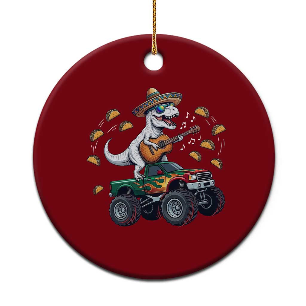 Funny Cinco De Mayo Dinosaur Monster Truck Ceramic Ornament Taco Lover Gift TS12 1pc Red Print Your Wear