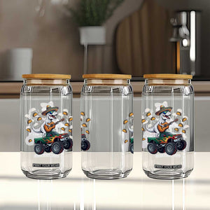 Funny Cinco De Mayo Dinosaur Monster Truck Glass Can Taco Lover Gift TS12 Print Your Wear