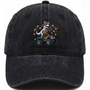 Funny Cinco De Mayo Dinosaur Monster Truck Washed Cotton Baseball Cap Taco Lover Gift TS12 Print Your Wear