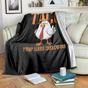 Funny Taco Political Activism Throw Blanket Trump Always Chickens Out TS12 Print Your Wear