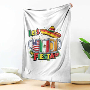 Funny Beer Drinking Cinco De Mayo Party Gift Throw Blanket Lets Fiesta TS12 Print Your Wear