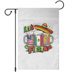 Funny Beer Drinking Cinco De Mayo Party Gift Garden Flag Lets Fiesta TS12 White Print Your Wear
