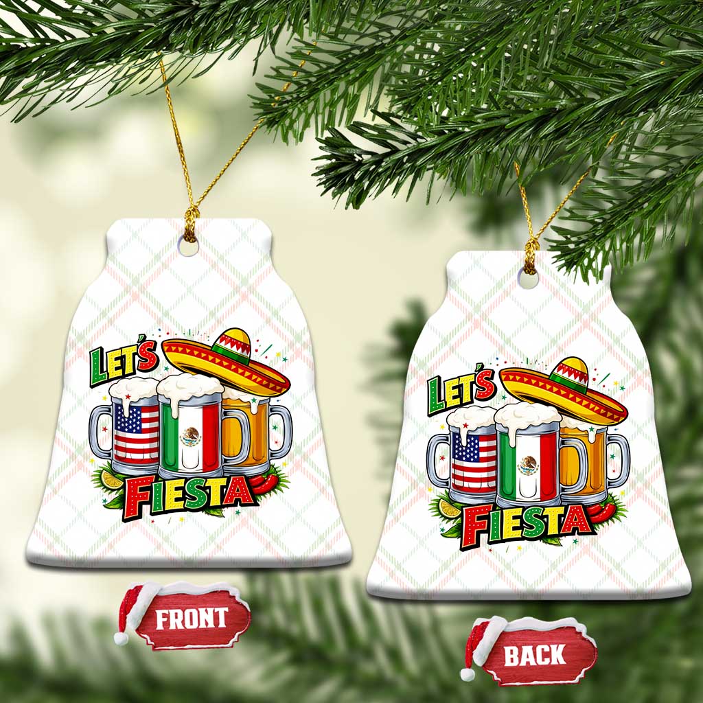Funny Beer Drinking Cinco De Mayo Party Gift Ceramic Ornament Lets Fiesta TS12 Print Your Wear
