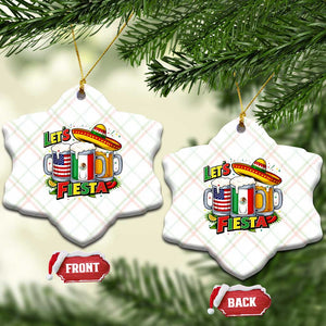 Funny Beer Drinking Cinco De Mayo Party Gift Ceramic Ornament Lets Fiesta TS12 Print Your Wear