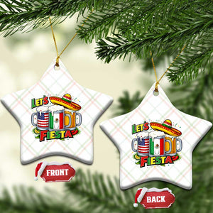 Funny Beer Drinking Cinco De Mayo Party Gift Ceramic Ornament Lets Fiesta TS12 Print Your Wear