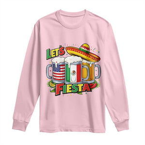 Funny Beer Drinking Cinco De Mayo Party Gift Long Sleeve Shirt Lets Fiesta TS12 Light Pink Print Your Wear