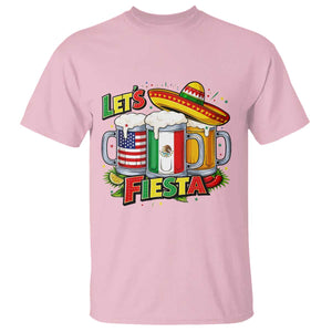 Funny Beer Drinking Cinco De Mayo Party Gift T Shirt Lets Fiesta TS12 Light Pink Print Your Wear