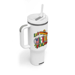 Funny Beer Drinking Cinco De Mayo Party Gift Tumbler With Handle Lets Fiesta TS12 Print Your Wear