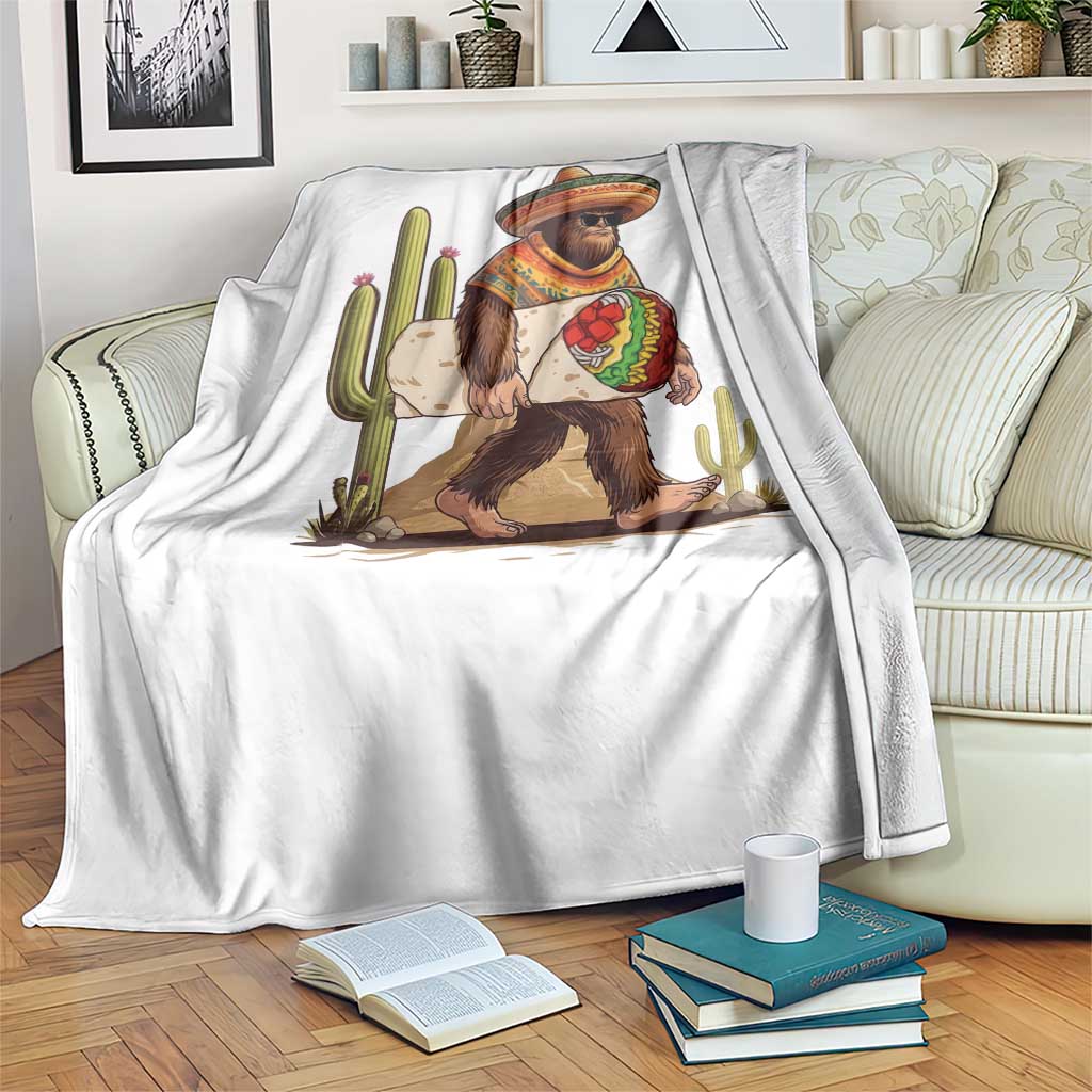 Funny Cinco De Mayo Bigfoot Burrito Lover Gift Throw Blanket TS12 Print Your Wear