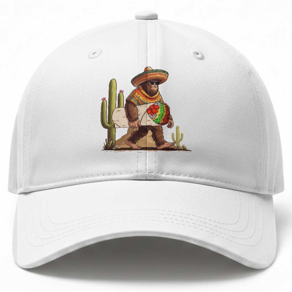 Funny Cinco De Mayo Bigfoot Burrito Lover Gift Baseball Cap TS12 Print Your Wear