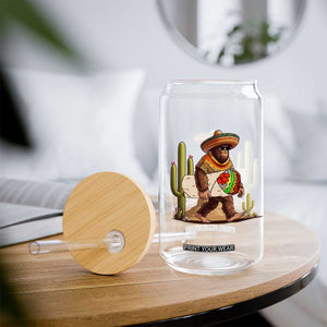 Funny Cinco De Mayo Bigfoot Burrito Lover Gift Glass Can TS12 Print Your Wear