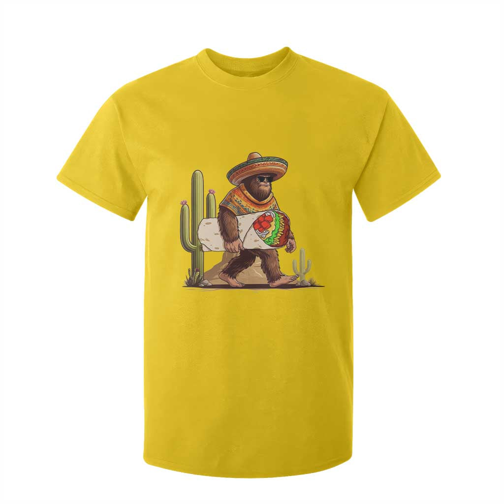 Funny Cinco De Mayo Bigfoot Burrito Lover Gift T Shirt For Kid TS12 Daisy Print Your Wear
