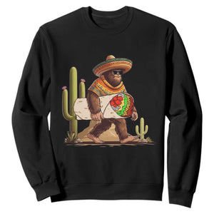 Funny Cinco De Mayo Bigfoot Burrito Lover Gift Sweatshirt TS12 Black Print Your Wear