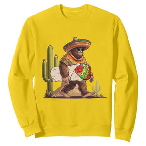 Funny Cinco De Mayo Bigfoot Burrito Lover Gift Sweatshirt TS12 Daisy Print Your Wear