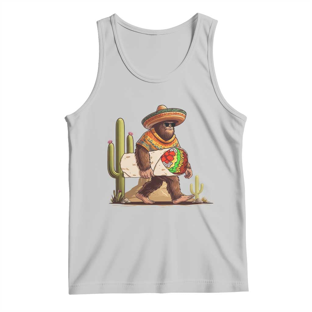 Funny Cinco De Mayo Bigfoot Burrito Lover Gift Tank Top TS12 Ash Print Your Wear